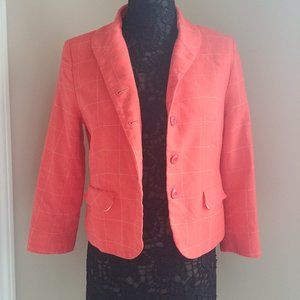 Pendleton 100% Virgin Wool Orange/Coral Blazer